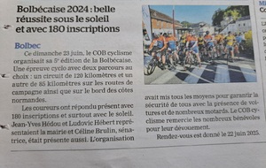 Article Courrier Cauchois La Bolbécaise 2024